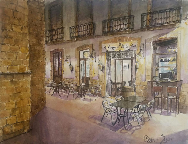 "La sucreria de la Plaça" Watercolour Paper Landscaping