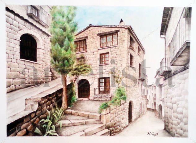 Casa de Jose Donoso Watercolour Paper Landscaping