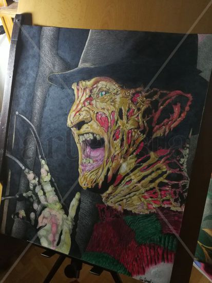 Freddy krueger Lápiz (a color) Papel Otros