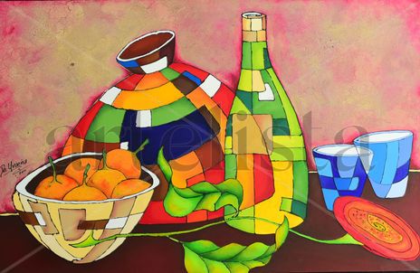 Bodegon con botella...