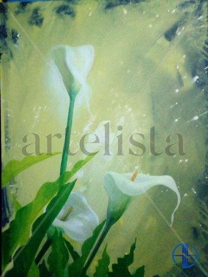 flores 1 Acrylic Canvas Floral Painting