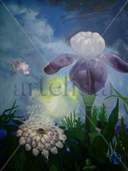 flores 2 Acrylic Canvas Floral Painting