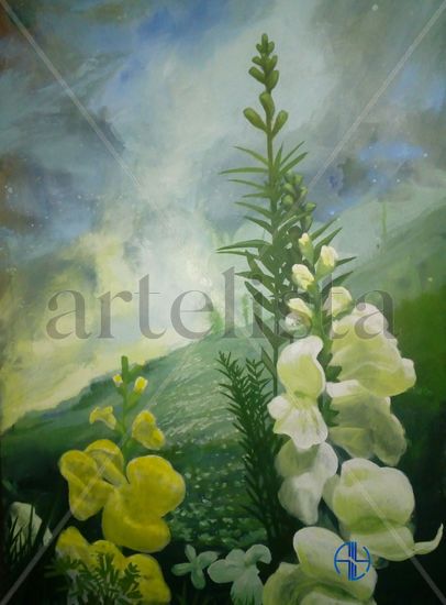 flores 3 Acrylic Canvas Floral Painting