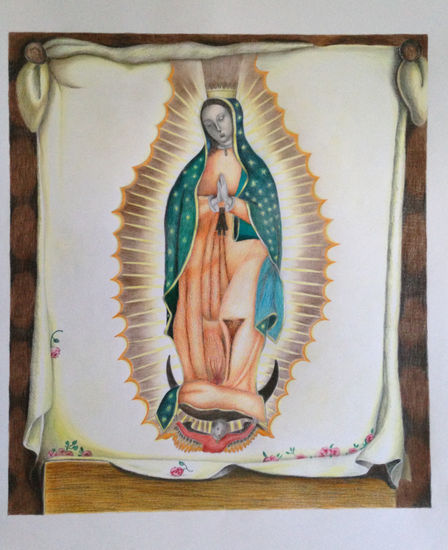 Reproduccion Virgen de Guadalupe Grafito