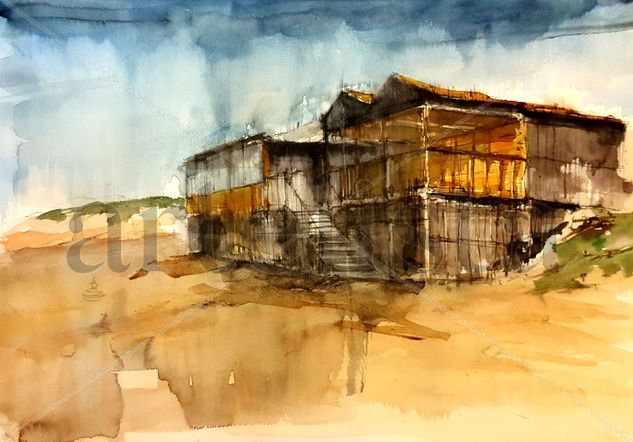 Vila Nova de Milfontes Watercolour Paper Landscaping