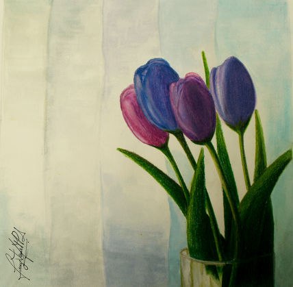 Acuarela tulipanes 01