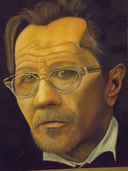 Gary Oldman Pastel Cartulina Retrato