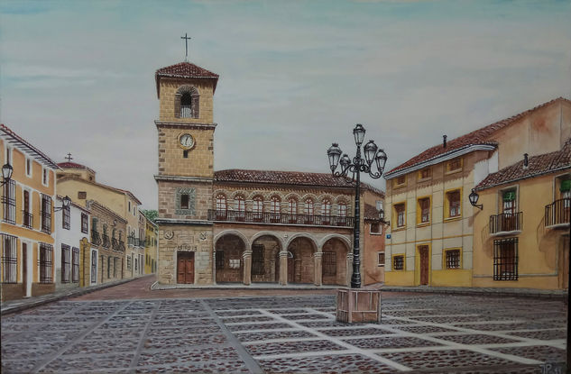 Ayuntamiento Peñas de San Pedro Acrílico Lienzo Paisaje