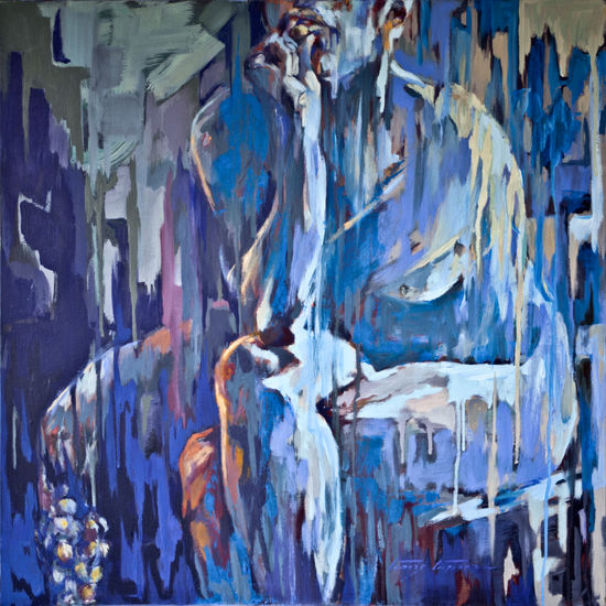 Dona i raïm Oil Canvas Nude Paintings