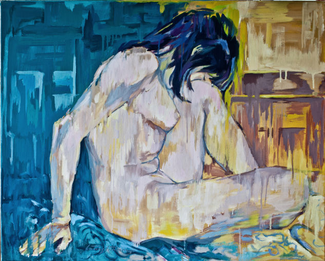 Figura a catifa Oil Canvas Nude Paintings