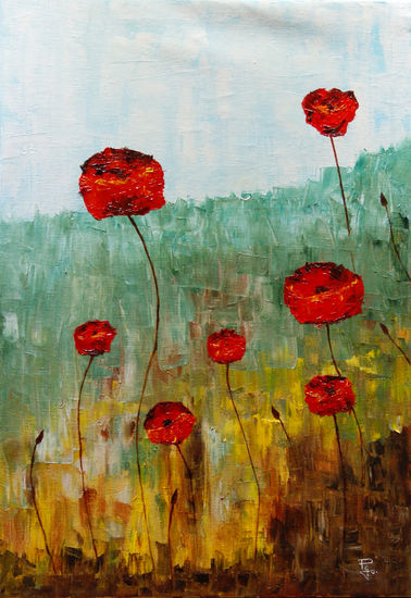 Poppies Oil Canvas Landscaping