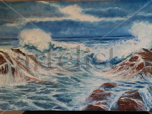 la mar brava Oil Canvas Marine Painting