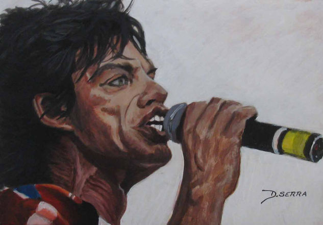 Mick Jagger Acrylic Card Portrait