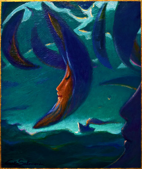 LUNAS DE LOS NAVEGANTES - ( Listo para colgar ) Acrylic Panel Figure Painting