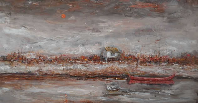 Cabaña con canoa  I