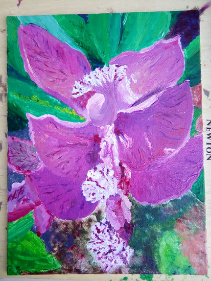 belleza del pequeño Acrylic Panel Floral Painting