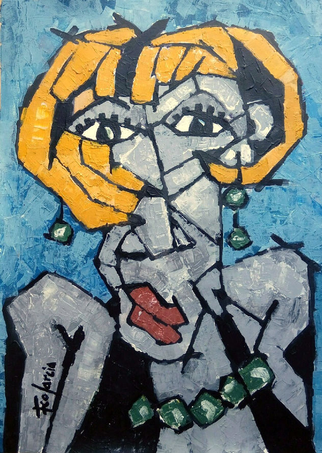 MUJER CON DIAMANTES