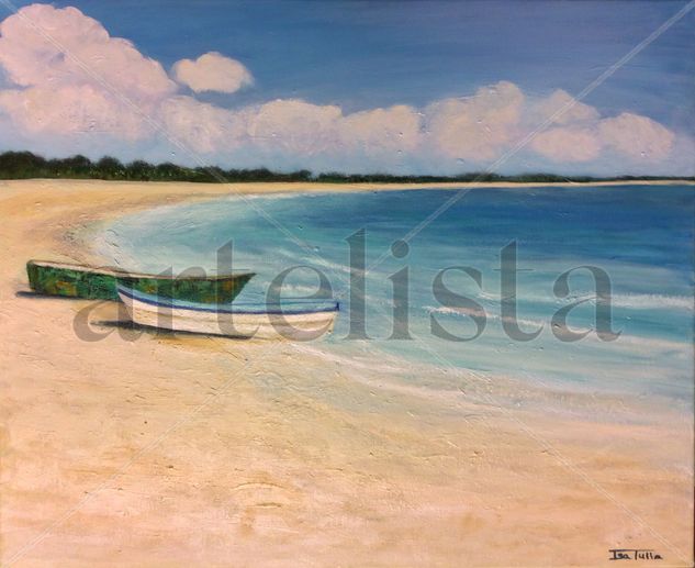 Playa del Caribe Oil Canvas Marine Painting