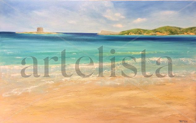 Playa de Stintino, Cerdeña Oil Canvas Marine Painting