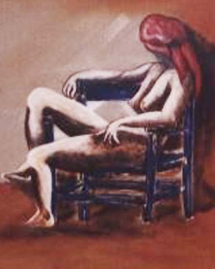 modelo  sentada Acrylic Panel Figure Painting