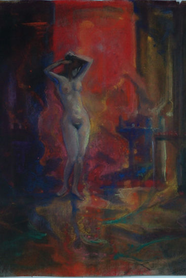 Desnudo III Pastel Lienzo Desnudos