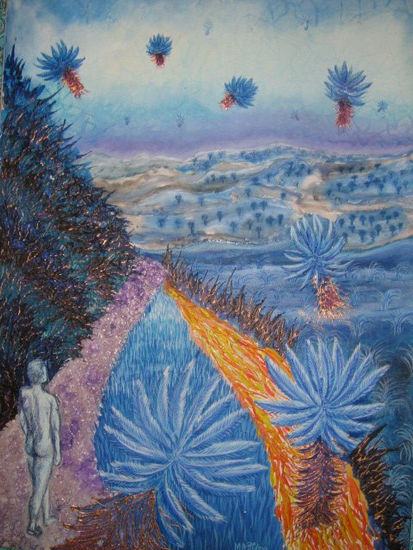 valle de los frailejones Mixed media Canvas Landscaping