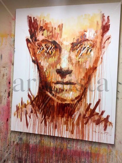 Del barro venimos IV Mixed media Canvas Figure Painting