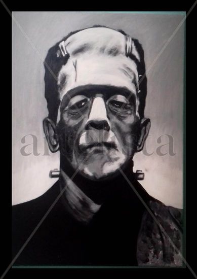 FRANKENSTEIN Oil Canvas Portrait