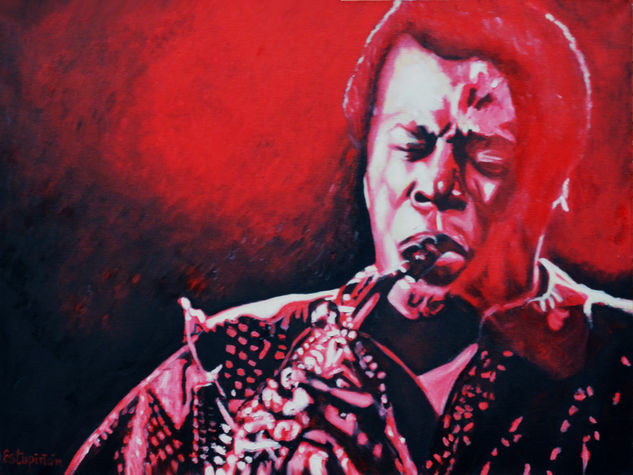 “Es como en la vida…una improvisación”  (Wayne Shorter) Óleo Tela Retrato