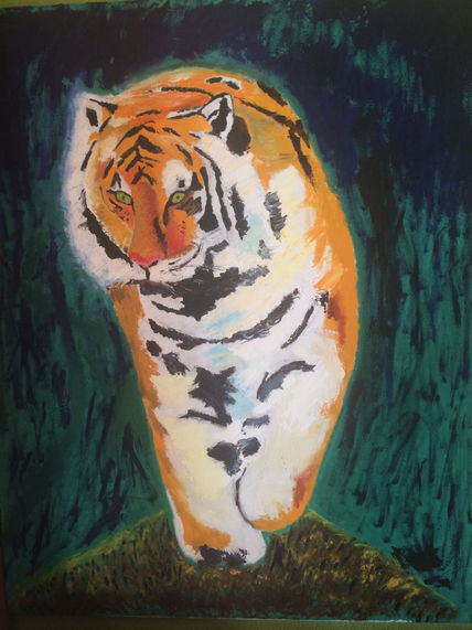 Tigre en la oscuridad