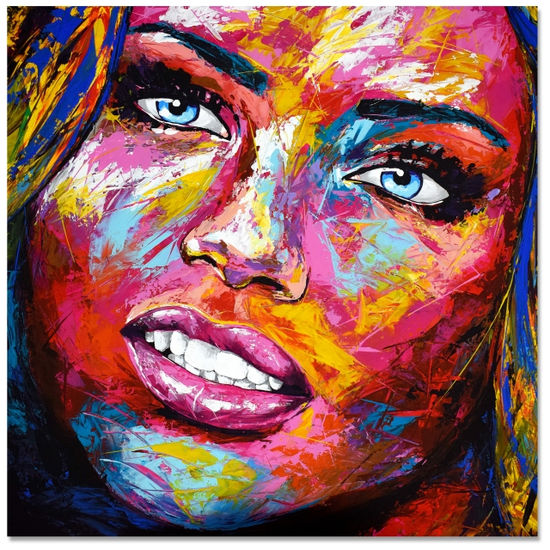 Original 883 face portrait Acrylic Canvas Portrait