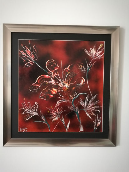 CAYENAS Acrylic Panel Floral Painting