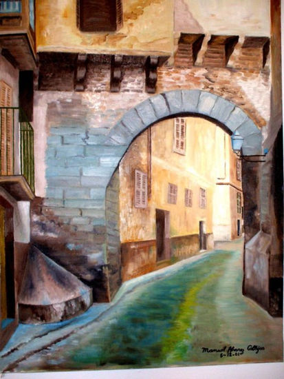 Puerta de Almudaina Oil Canvas Landscaping