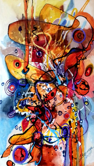 abstract Gradina cu melci Oil Canvas Others