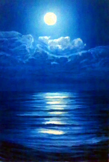 Noche Canaria Oil Canvas Marine Painting