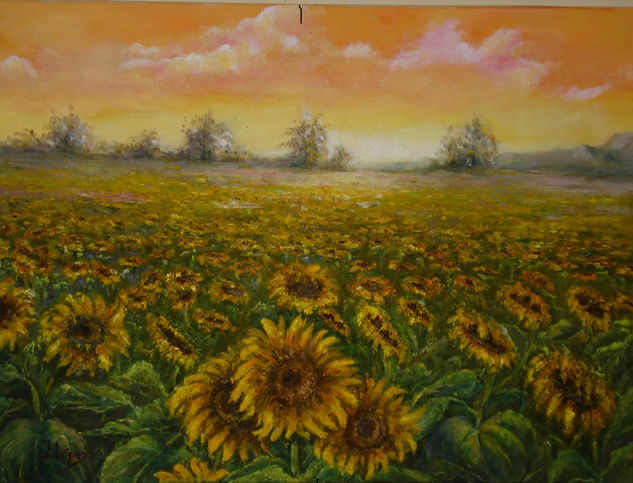 GIRASOLES Oil Canvas Landscaping