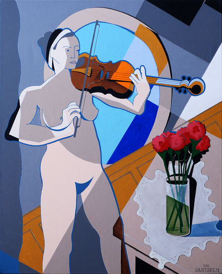 Violinista II Acrylic Canvas Nude Paintings