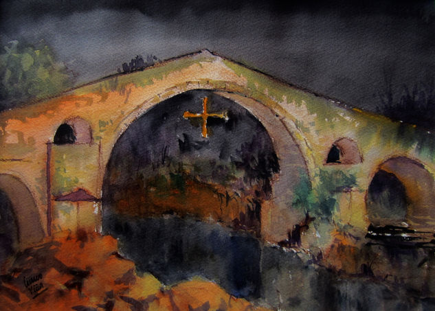 Puente de Cangas de Onis Watercolour Paper Landscaping