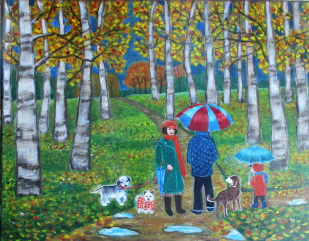 paseo bajo la lluvia