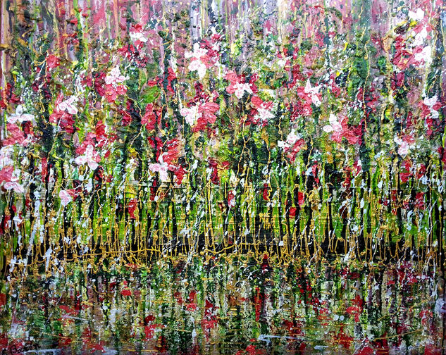 Silvestre 16 Mixed media Canvas Floral Painting