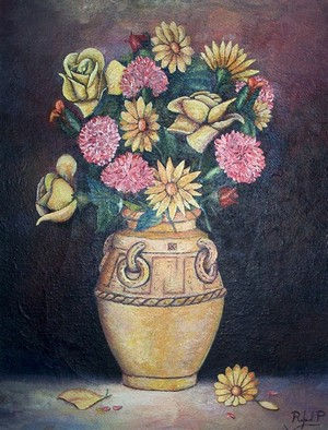 florero egipcio Oil Canvas Floral Painting