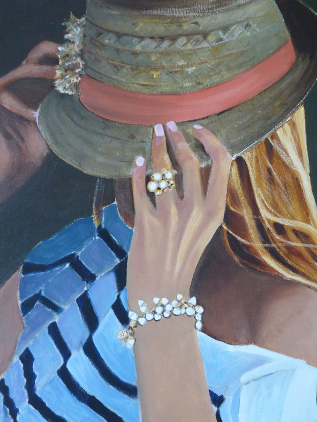 Chica con sombrero de paja