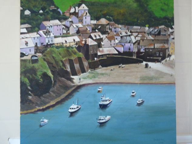 Port Isaac, Cornailles, Inglaterra Oil Canvas Marine Painting