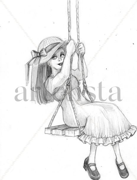 Niña en la hamaca