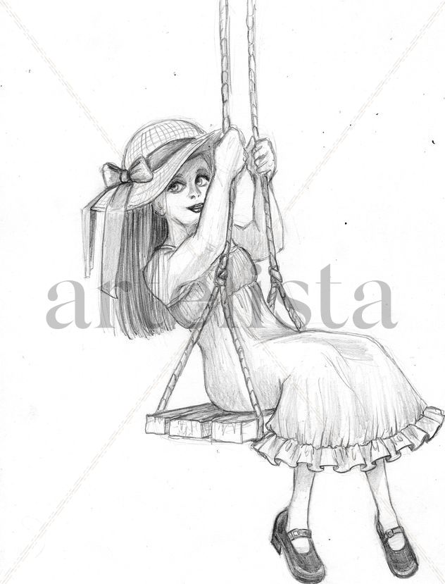 Niña en la hamaca