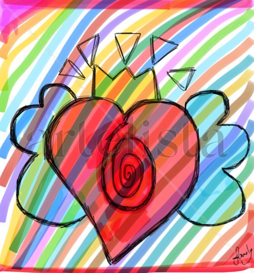 Corazón Mágico Mixed Media