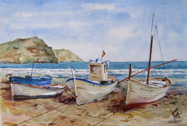 Almeria-Las Negras Watercolour Paper Marine Painting