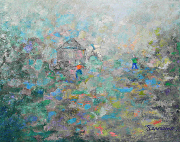 Recolección Oil Canvas Landscaping