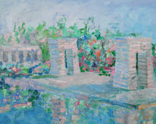 Templo de Debod Oil Canvas Landscaping