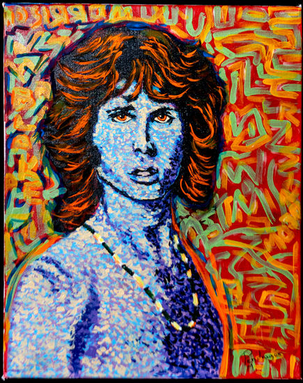 Jim Morrison Acrílico Lienzo Retrato